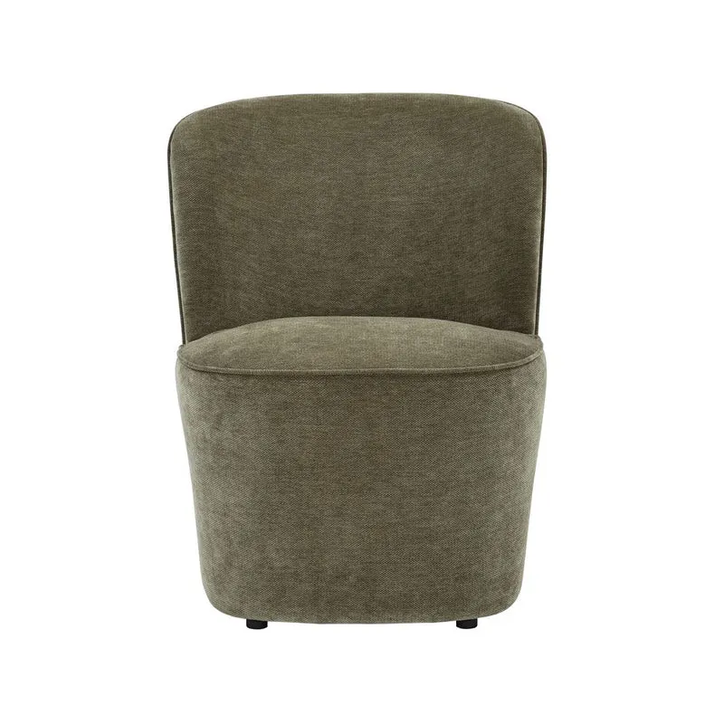 Fauteuil en tissu soft touch kaki