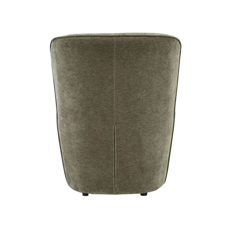 Fauteuil en tissu soft touch kaki