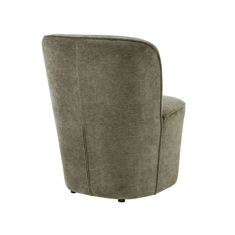Fauteuil en tissu soft touch kaki