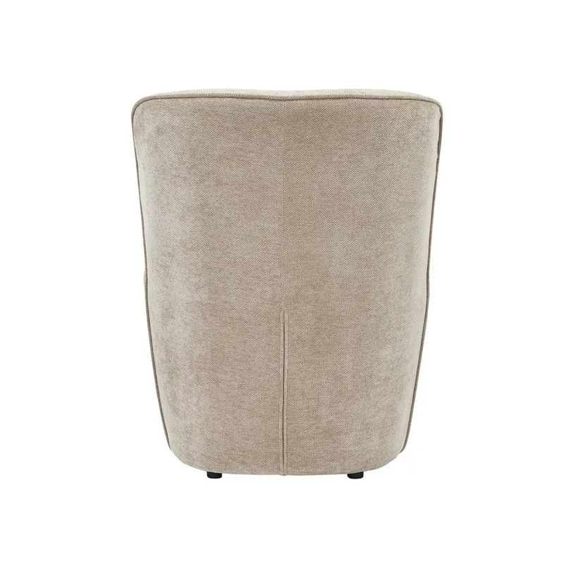 Fauteuil en tissu soft touch taupe