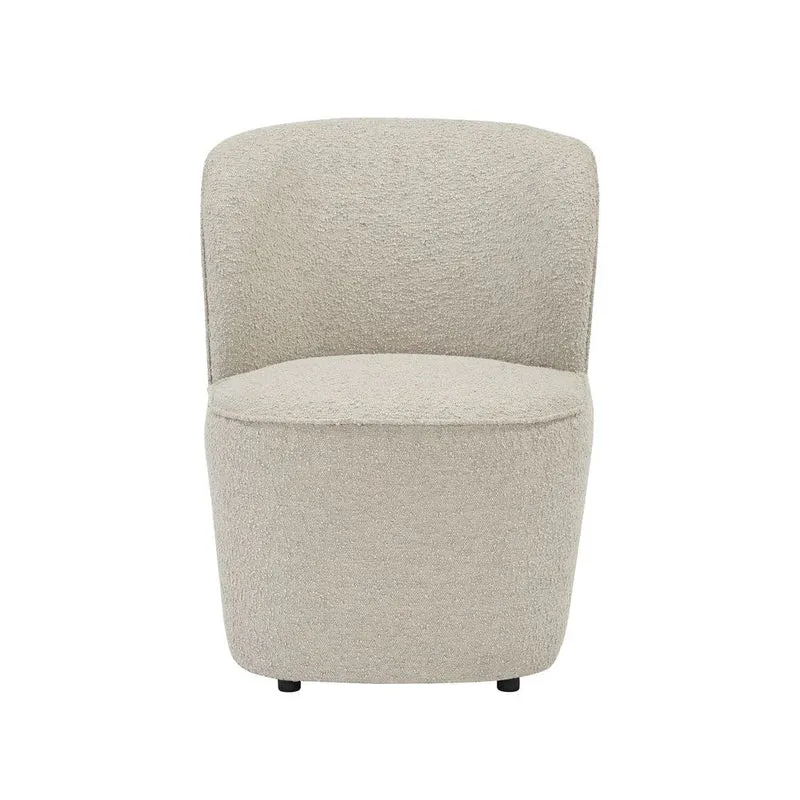 Fauteuil en bouclette sable