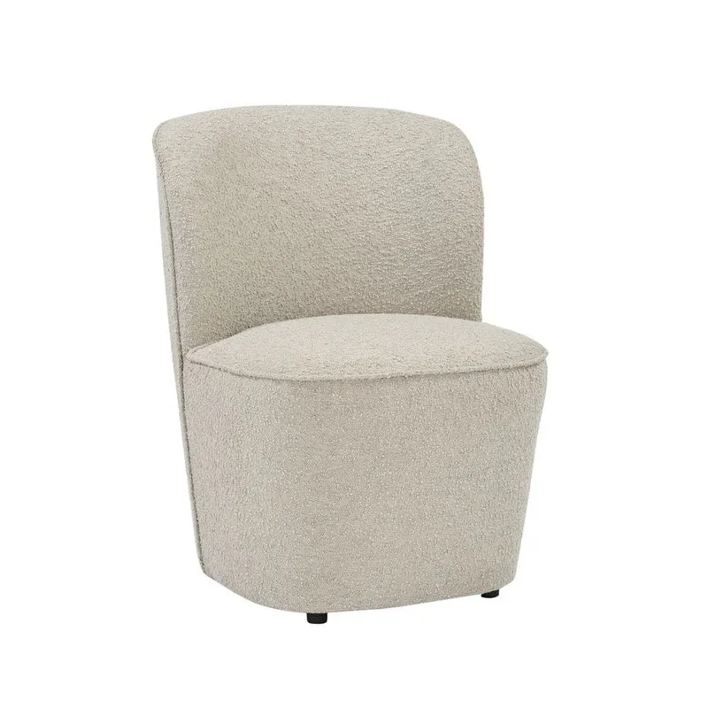 Fauteuil en bouclette sable