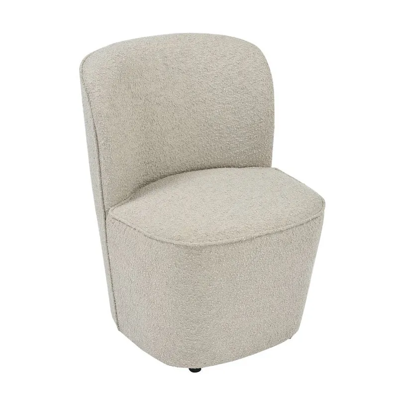 Fauteuil en bouclette sable