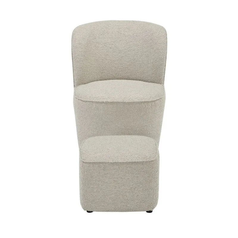 Fauteuil en bouclette sable