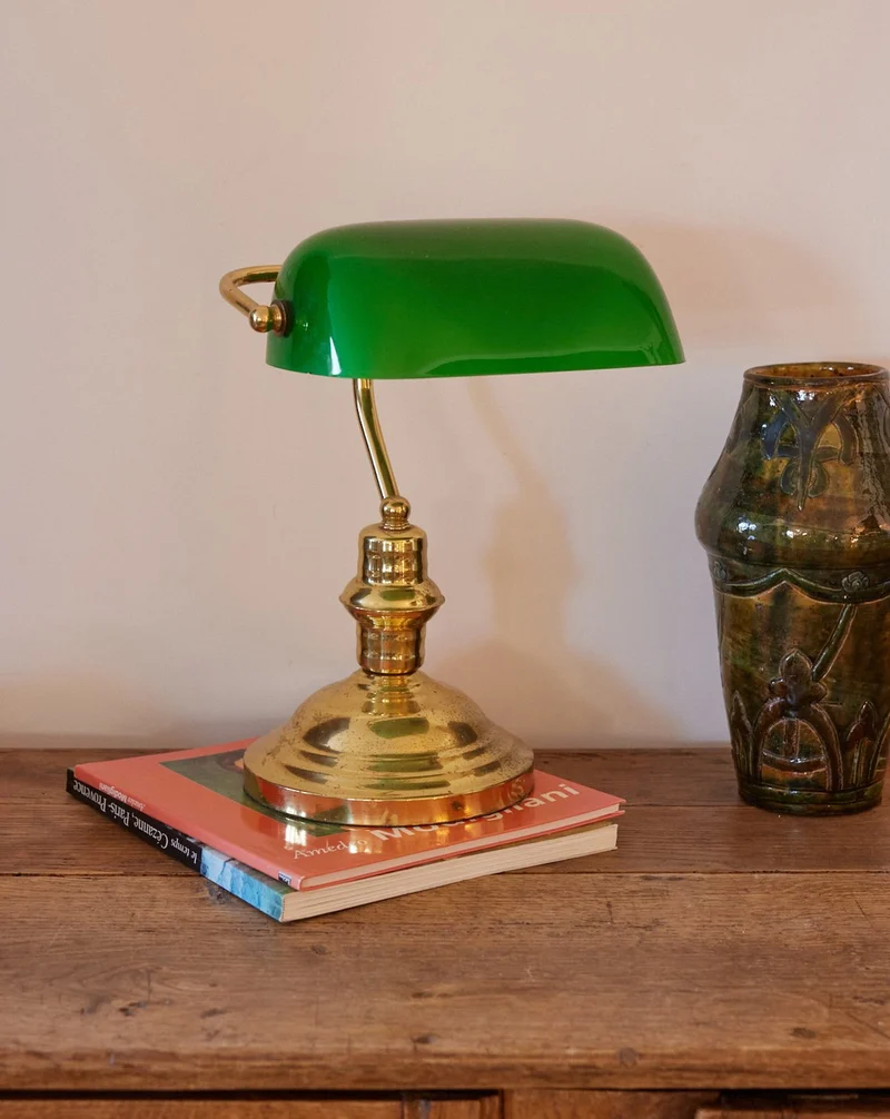 Julia, la lampe de bureau en verre vert N°1054