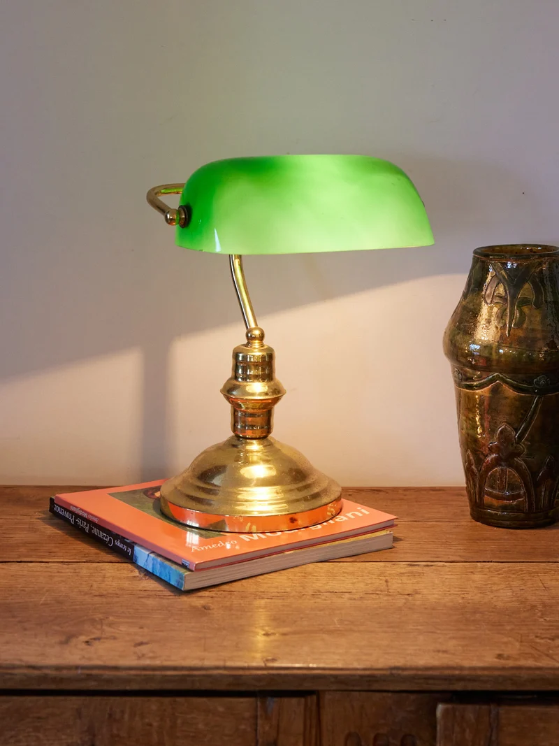 Julia, la lampe de bureau en verre vert N°1054