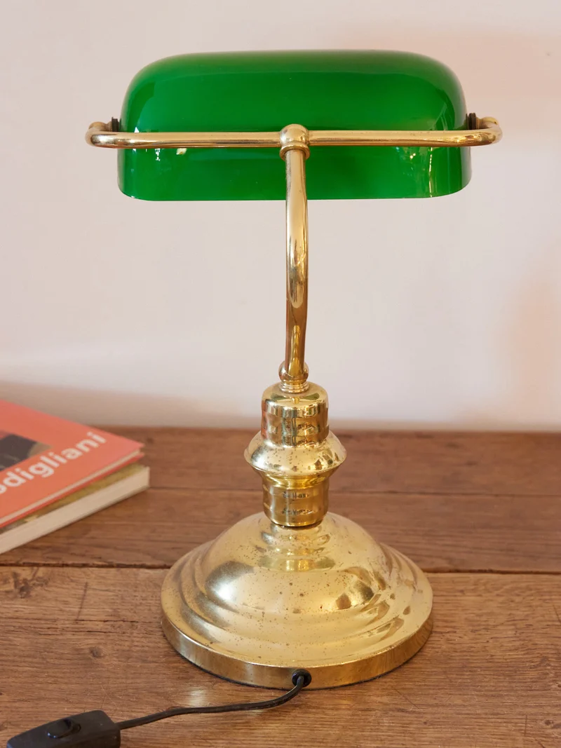 Julia, la lampe de bureau en verre vert N°1054