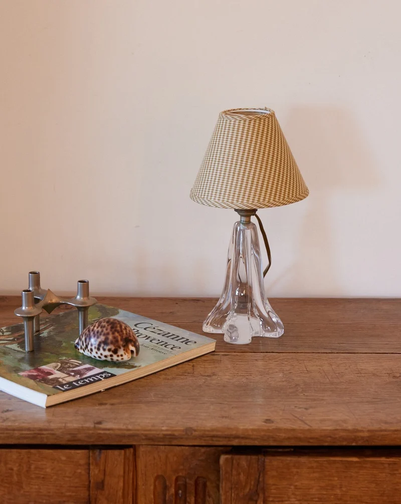 Suzanne, la petite lampe en cristal et vichy N°645