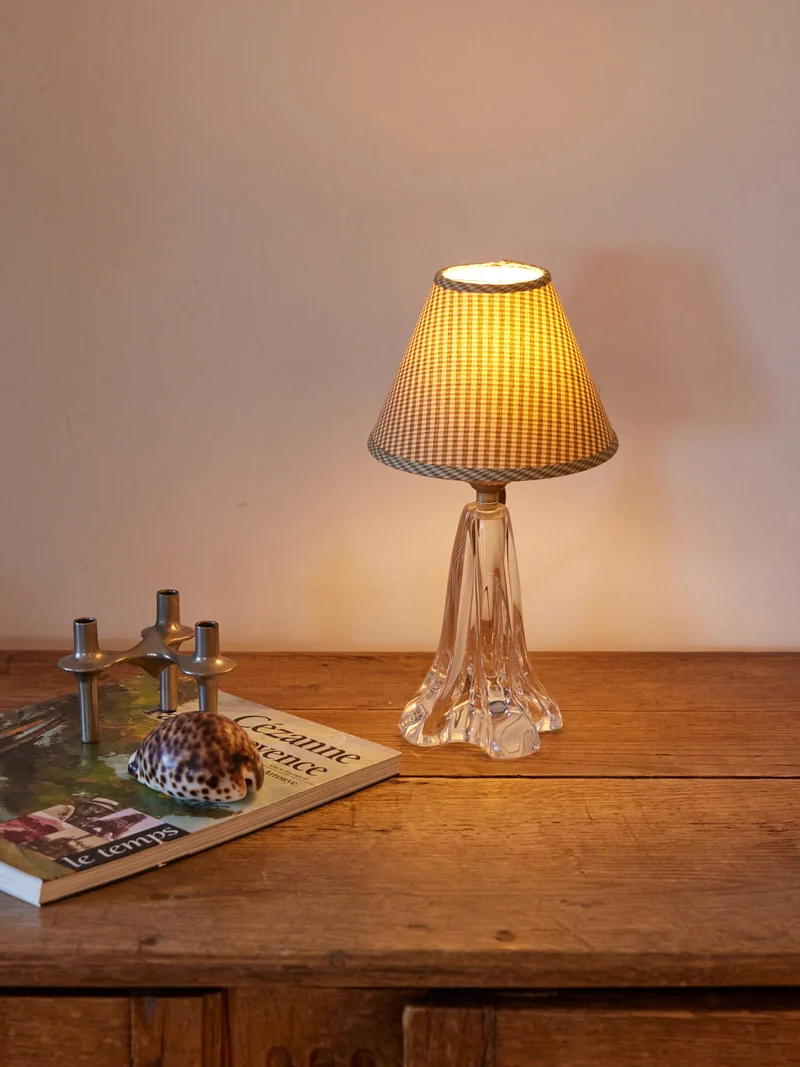 Suzanne, la petite lampe en cristal et vichy N°645