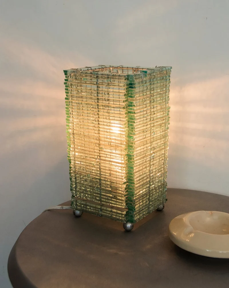 Julia, la lampe en verre et fil de fer N°858