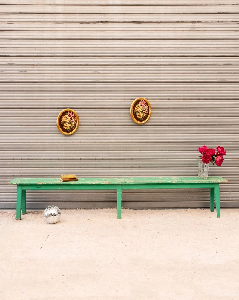 Antoine, le banc en bois vert N°467