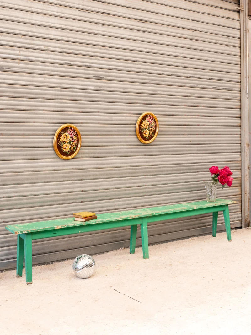 Antoine, le banc en bois vert N°467