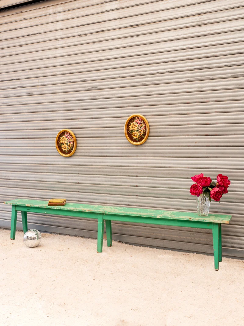 Antoine, le banc en bois vert N°467