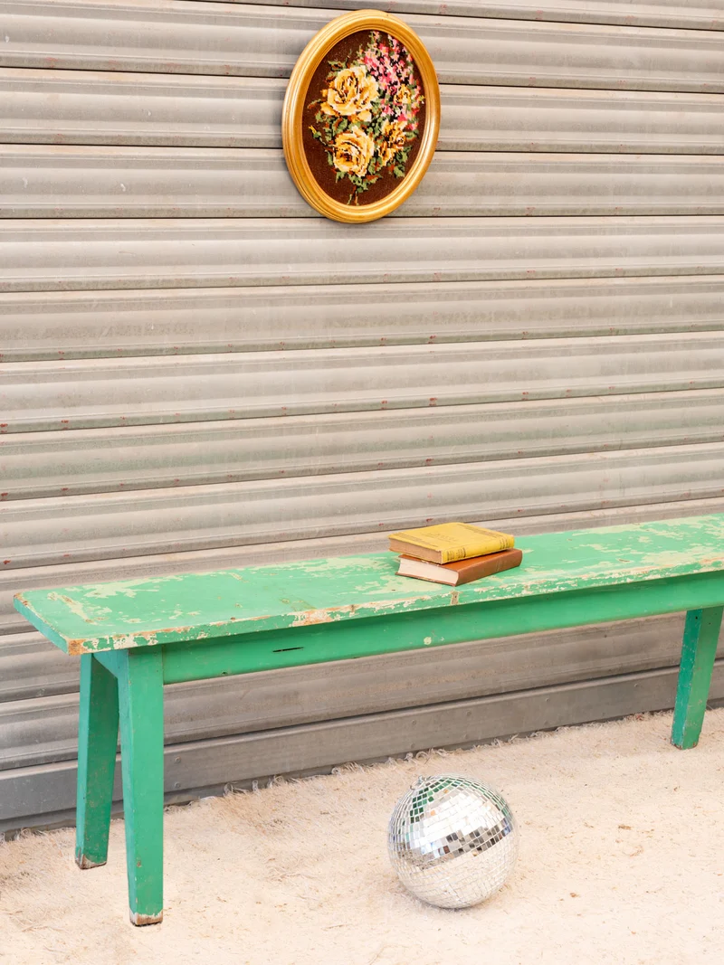 Antoine, le banc en bois vert N°467