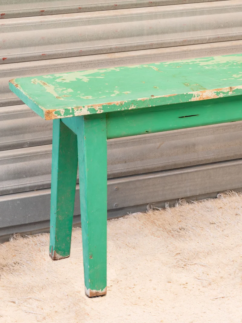 Antoine, le banc en bois vert N°467