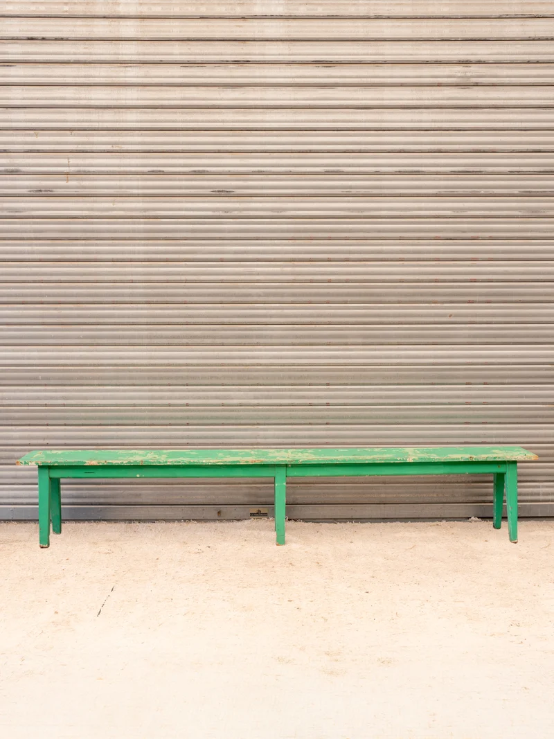 Antoine, le banc en bois vert N°467