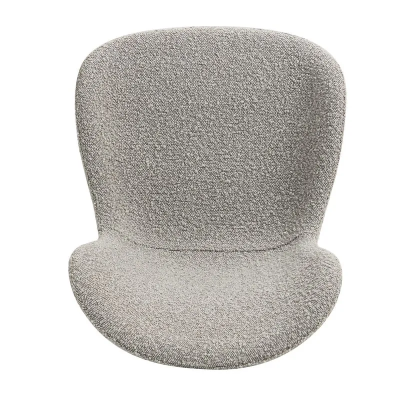 Chaise snack effet laine bouclette gris clair