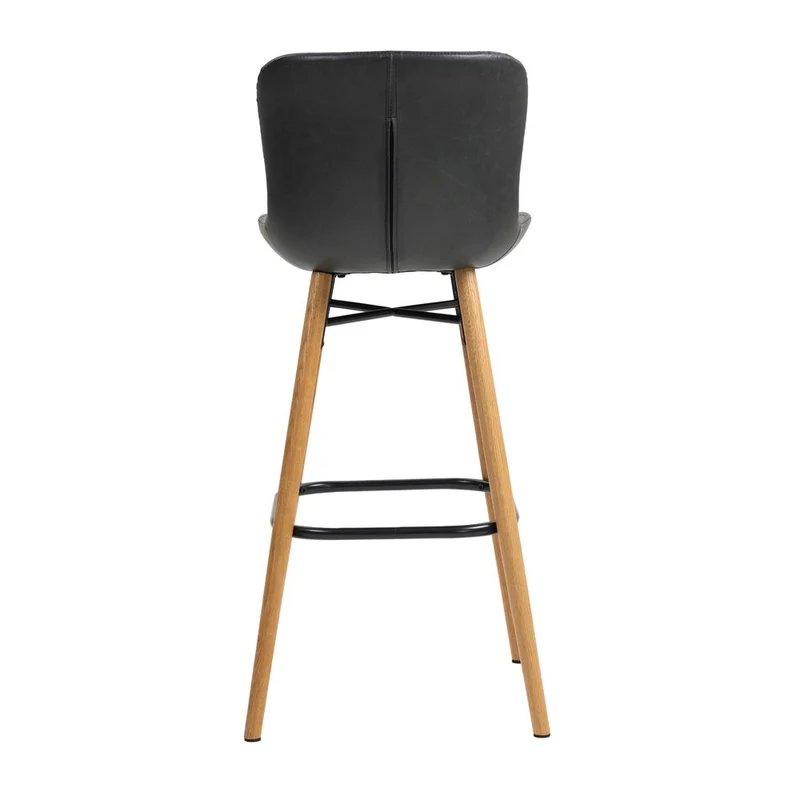 Chaise snack PU noir