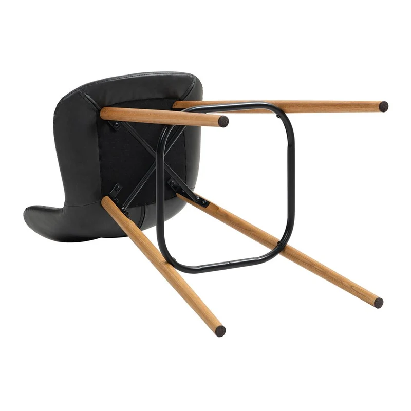 Chaise snack PU noir