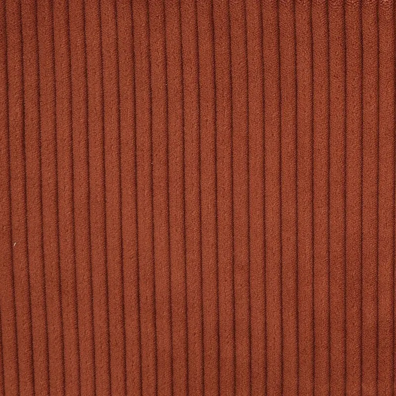 Fauteuil pivotant velours côtelé terracotta