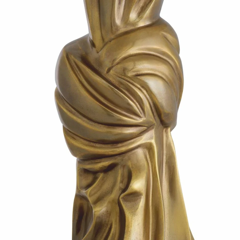 Casa Padrino Luxus Tischleuchte Vintage Messing / Creme H. 88 cm - Runde Schreibtischleuchte - Luxus Leuchten