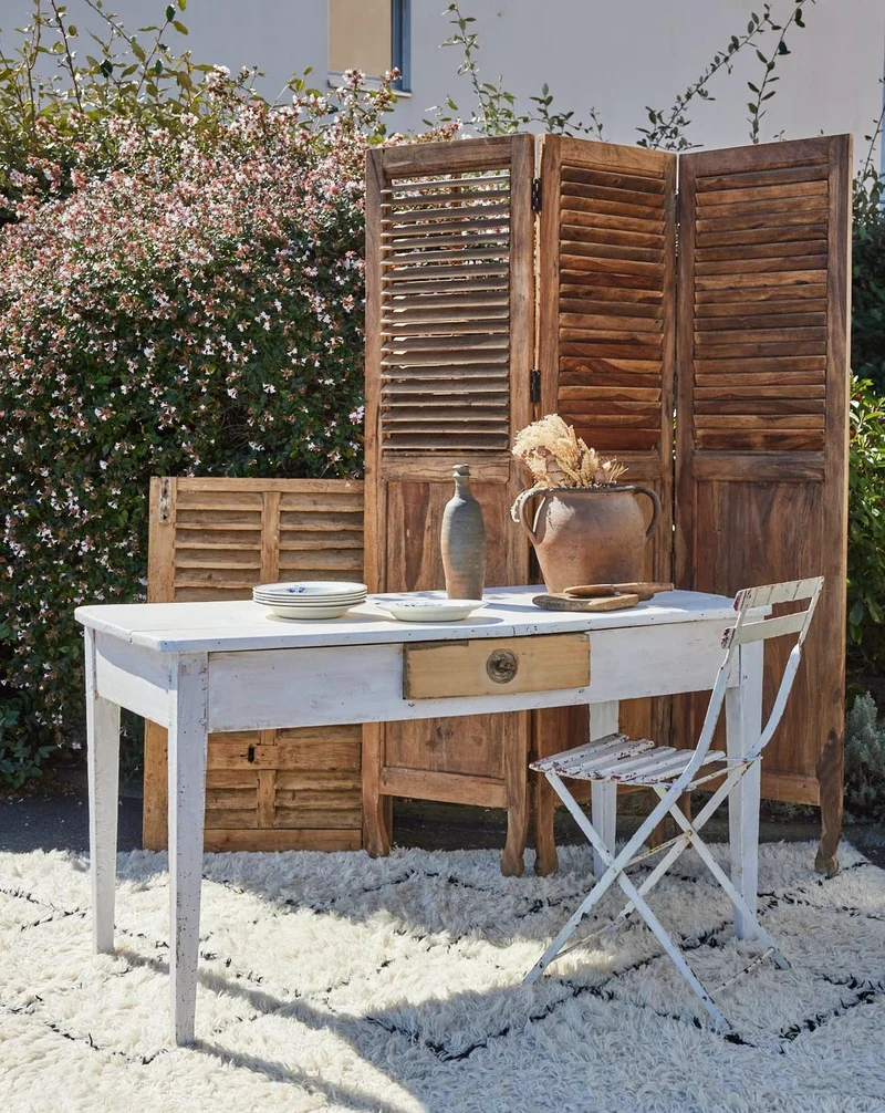 Edouard, le grand bureau en bois blanc N°1074