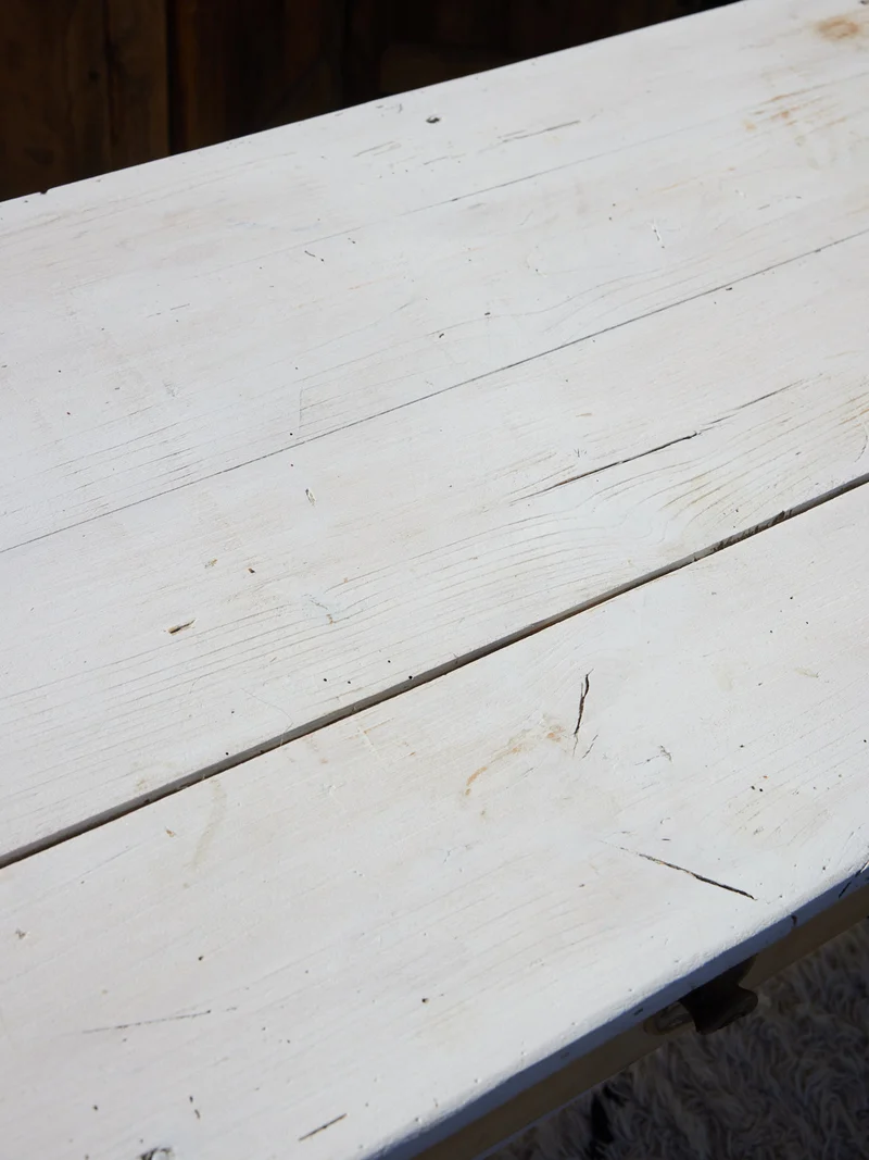 Edouard, le grand bureau en bois blanc N°1074