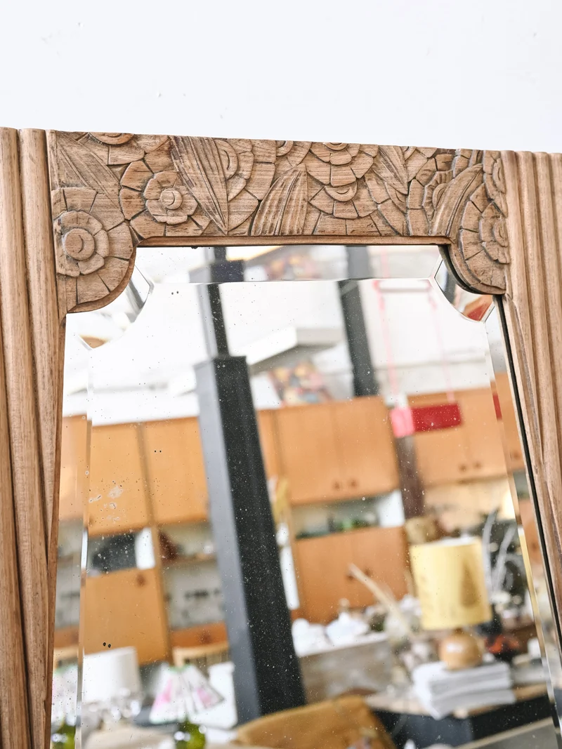Georges, le grand miroir Art Déco en bois N°1450