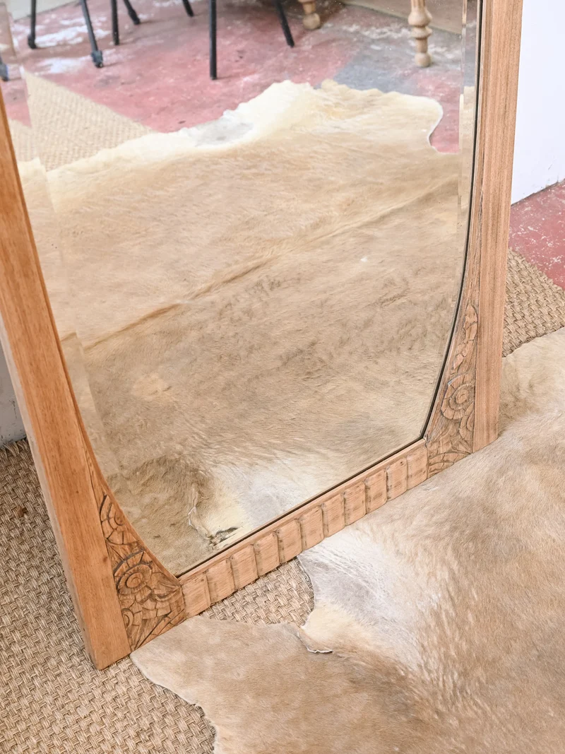 Georges, le grand miroir Art Déco en bois N°1450