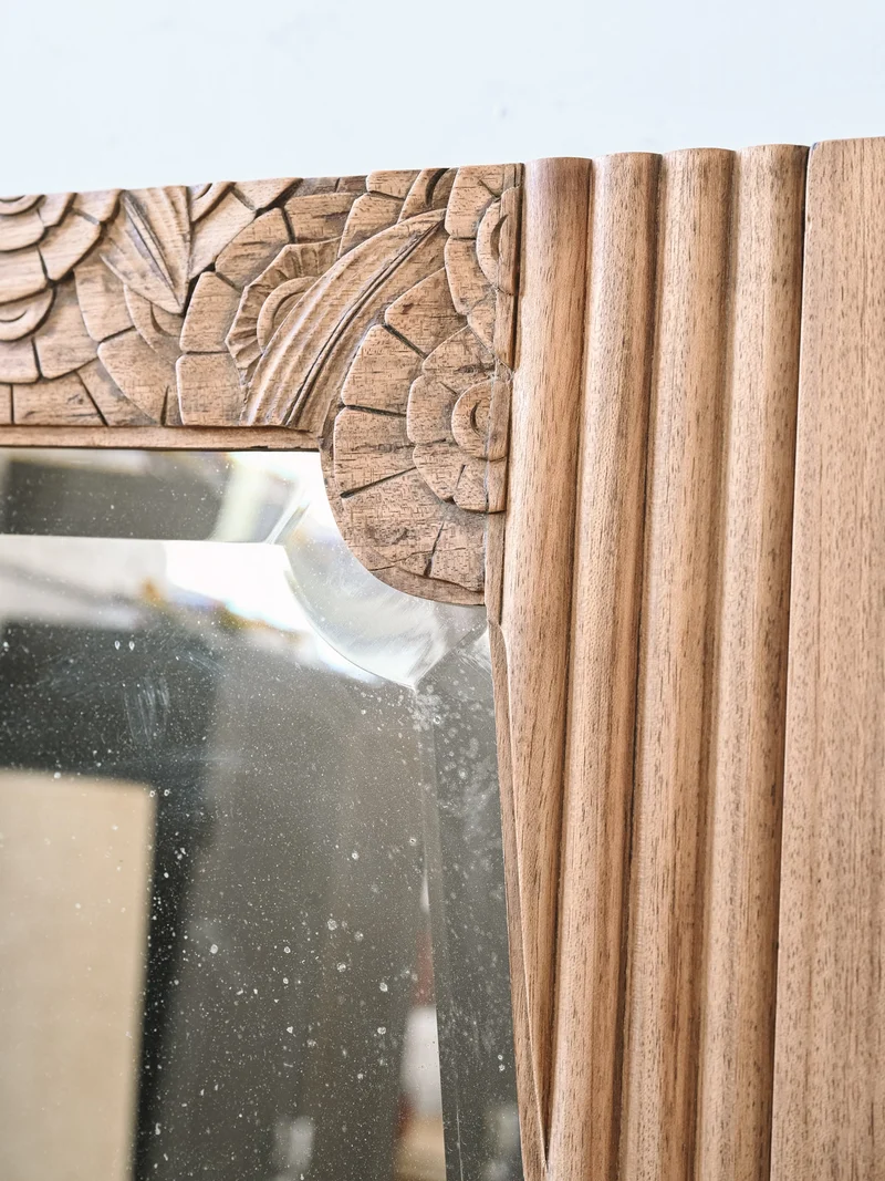 Georges, le grand miroir Art Déco en bois N°1450