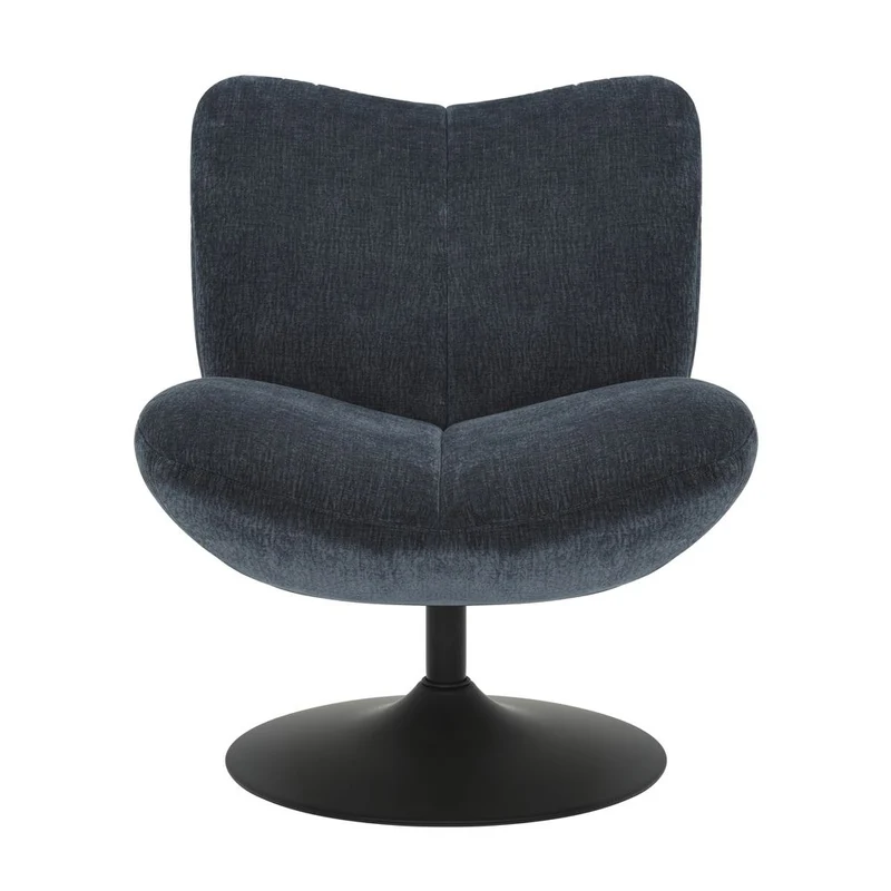 Fauteuil pivotant tissu bleu marine
