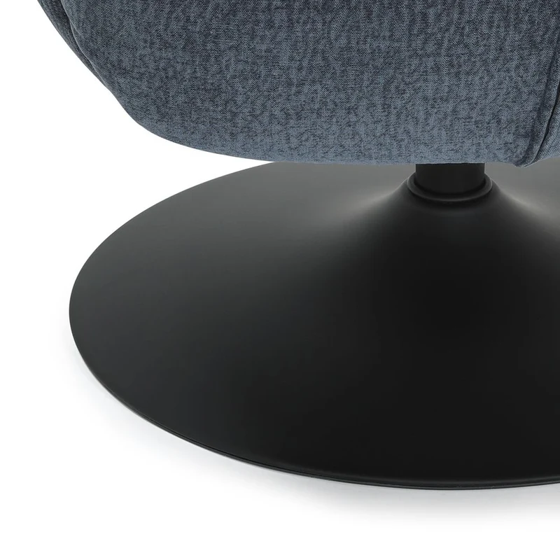 Fauteuil pivotant tissu bleu marine