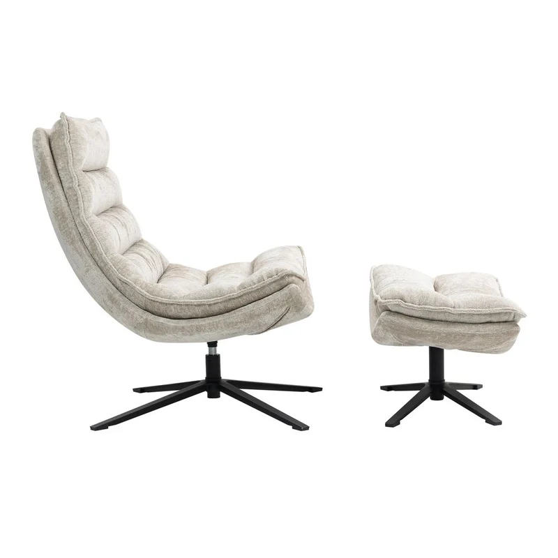 Fauteuil pivotant beige