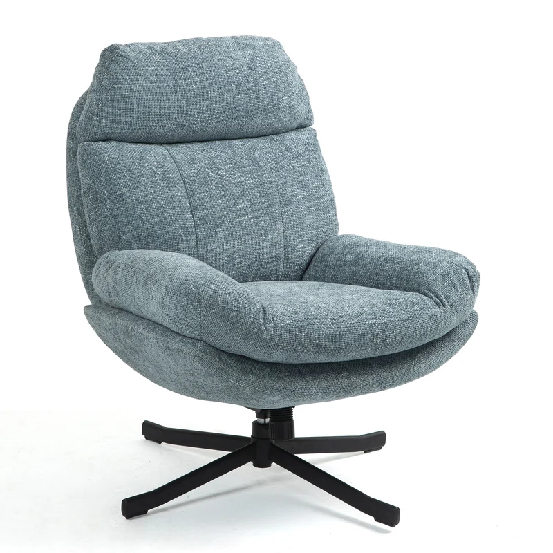 Fauteuil inclinable pivotant bleu clair