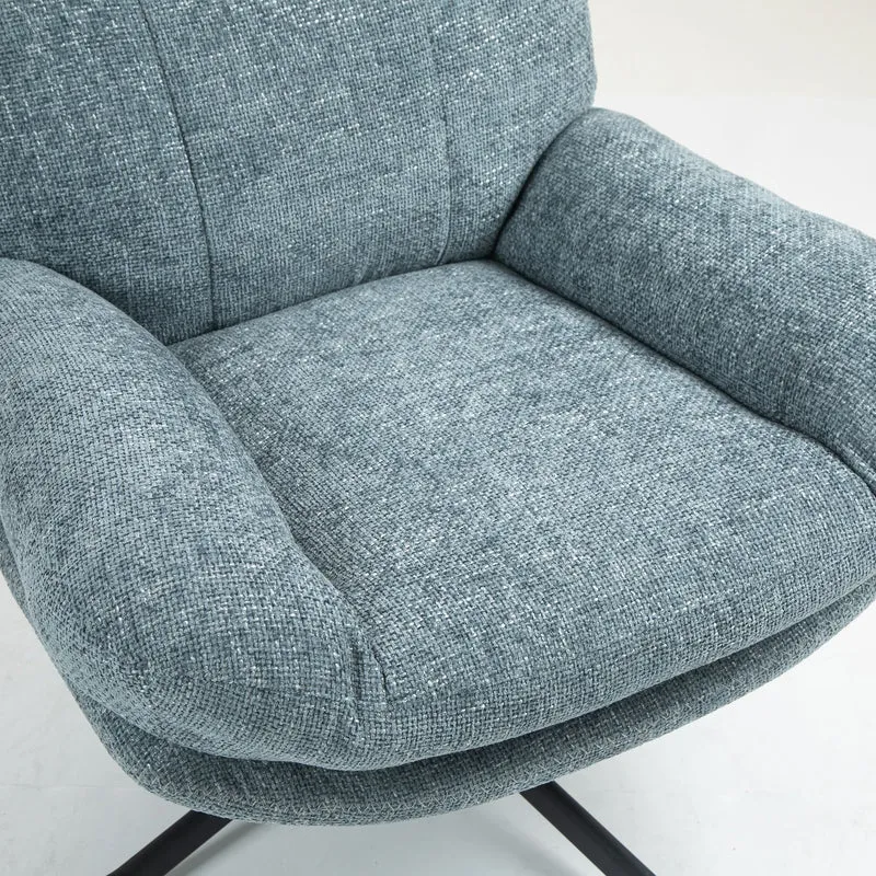 Fauteuil inclinable pivotant bleu clair