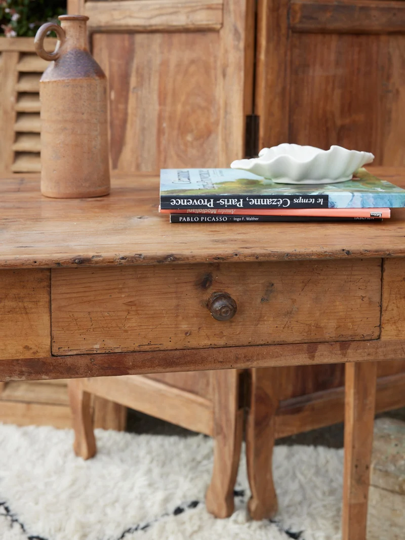 Edouard, le bureau ancien en bois brut N°1072