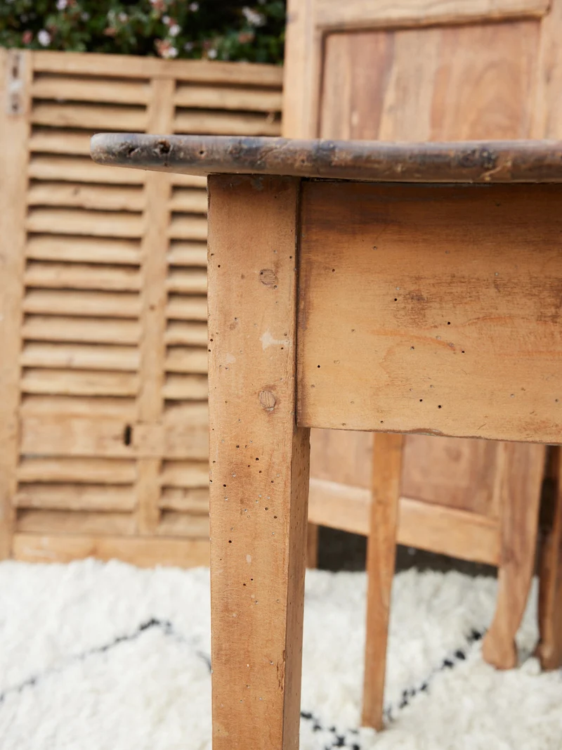 Edouard, le bureau ancien en bois brut N°1072