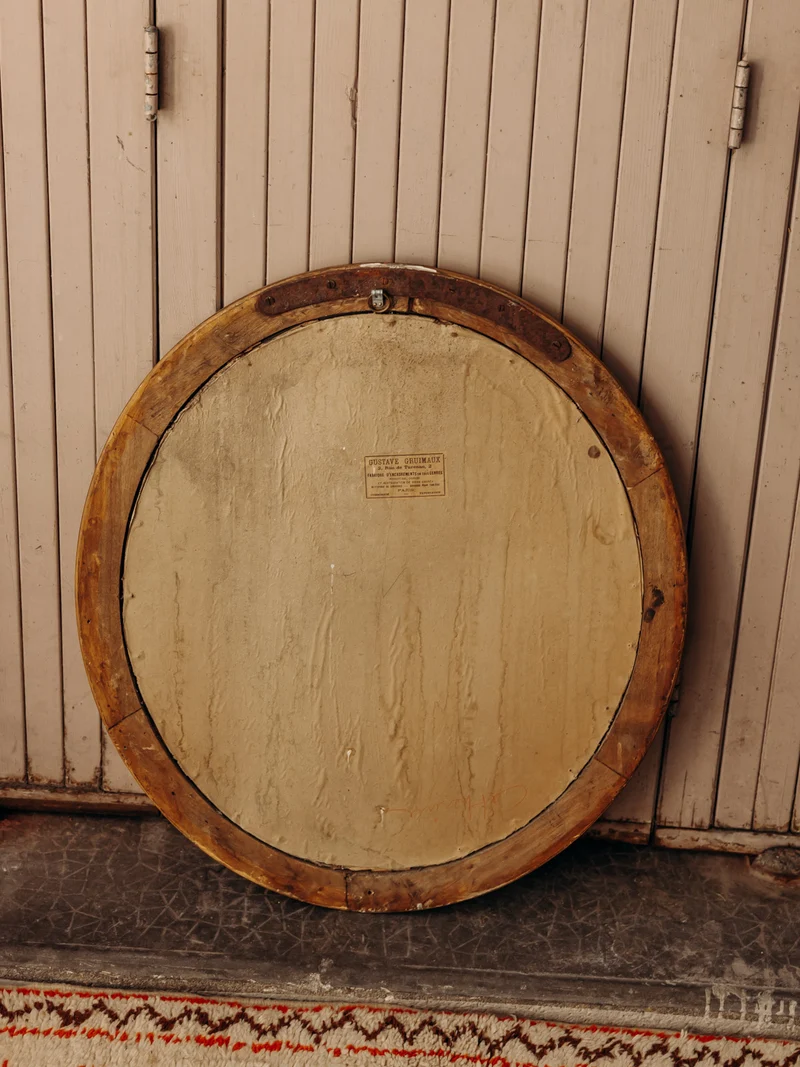 Georges, le miroir ovale en bois doré N°1440