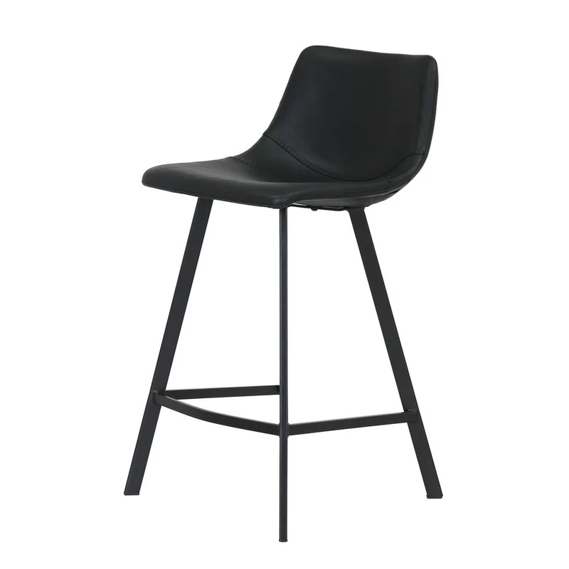 Chaise snack PU noir