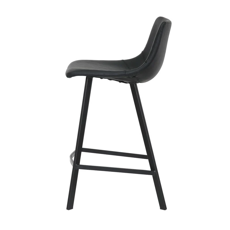 Chaise snack PU noir