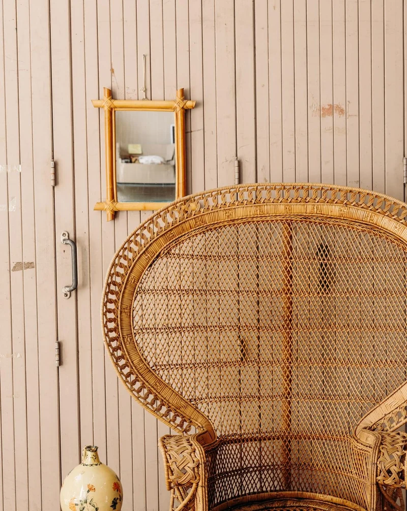 Georges, le joli miroir en bambou N°1432