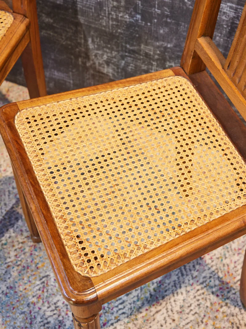 Claude, la paire de chaises Art déco en cannage N°1609