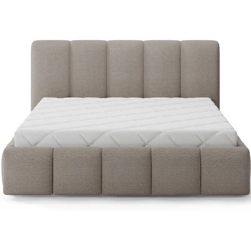 Lit 160x200 sommier inclus Klaus Texturé Cachemire