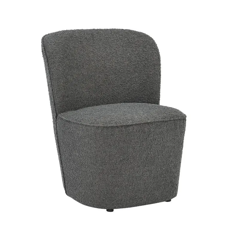 Fauteuil en bouclette gris foncé