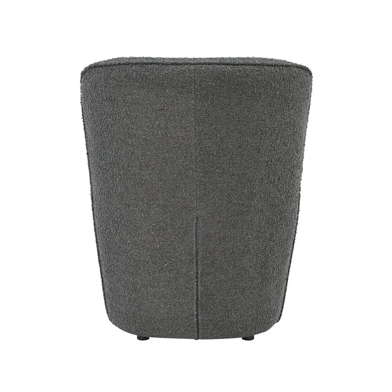 Fauteuil en bouclette gris foncé