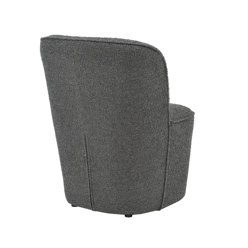 Fauteuil en bouclette gris foncé