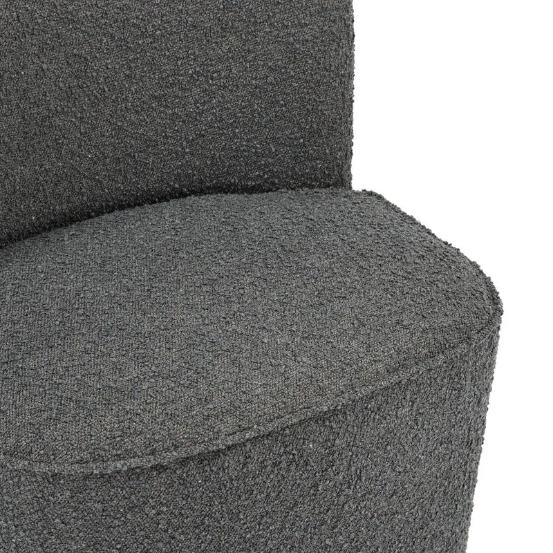 Fauteuil en bouclette gris foncé