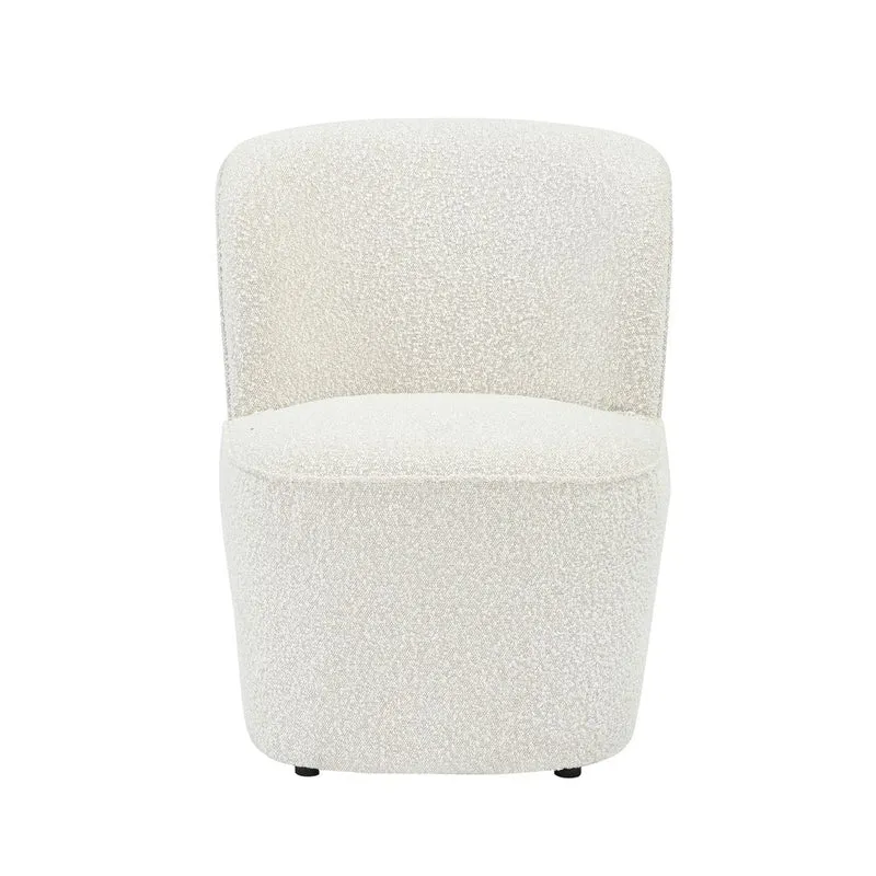 Fauteuil en bouclette écru