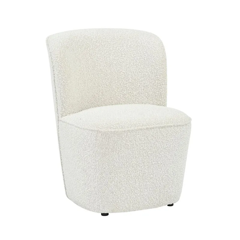 Fauteuil en bouclette écru