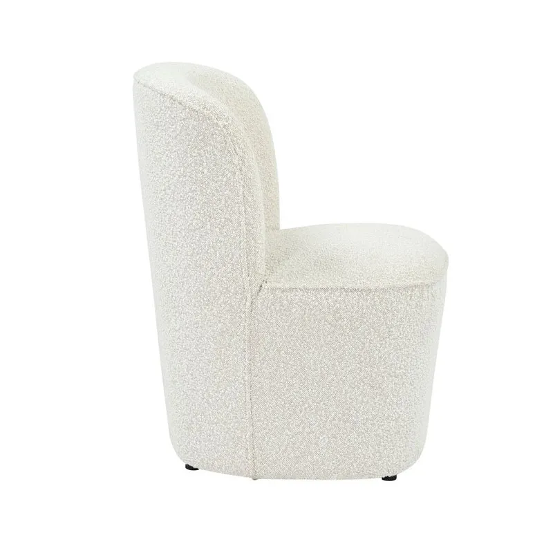 Fauteuil en bouclette écru